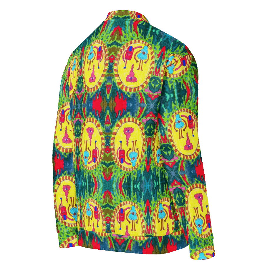 Abstract Doodle Folk Unisex Bomber Jacket product image (10)