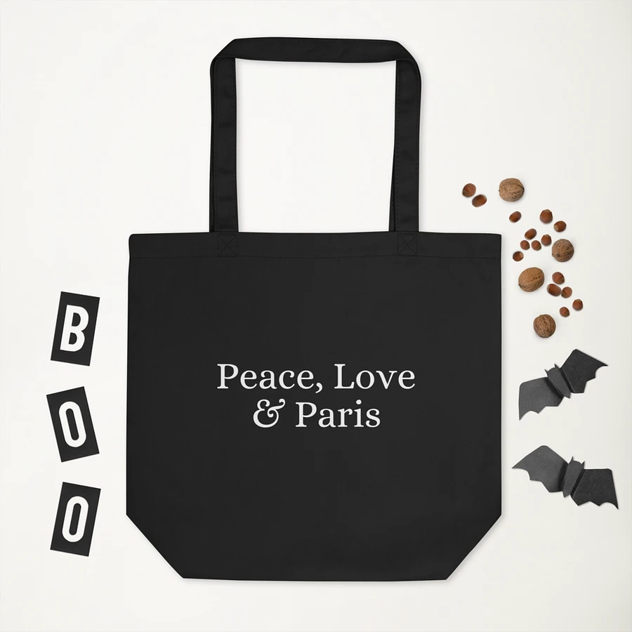 Peace, Love and Paris Organic Statement Tote Bag product image (6)