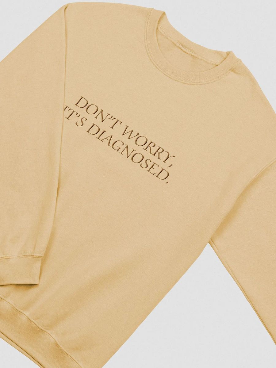 DW, IT'S DIAGNOSED. (lg. design, brass thread) embroidered crewneck product image (30)