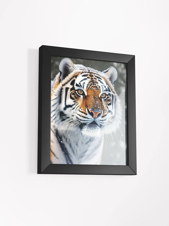 Framed High-Quality Matte Poster: Captivating Tiger in the Snow product image (15)