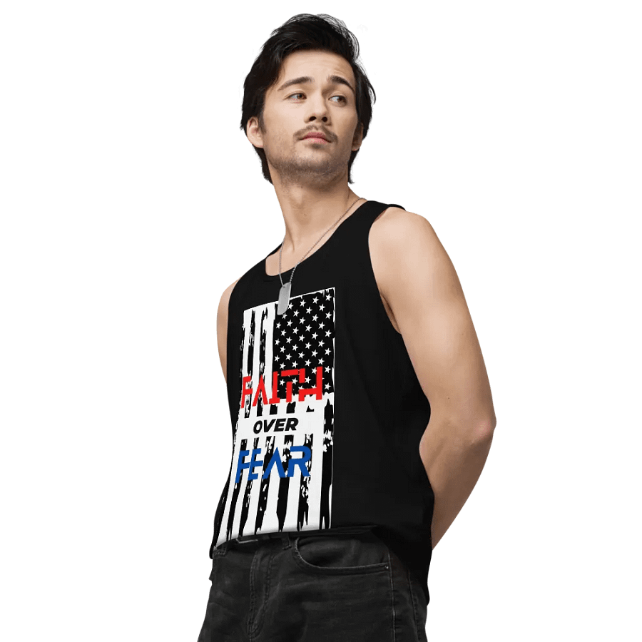 Faith Over Fear Patriotic Tank Top product image (4)