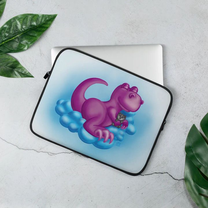 Sleepy Dino Laptop Sleeve product image (3)