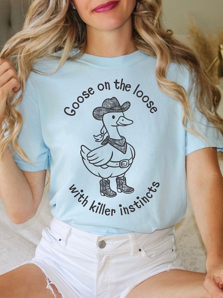 Silly Goose Western Shirt - Western True Crime Gift Tee - Light product image (25)