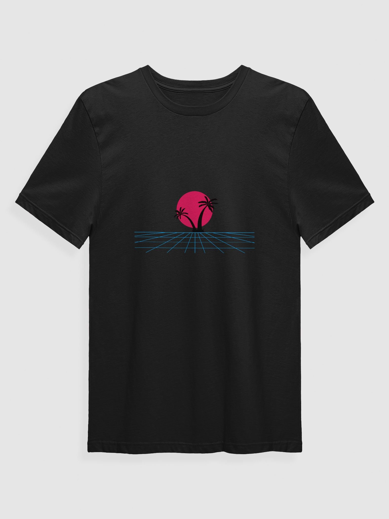 Retro-Futuristic Sunset Silhouette T-Shirt product image (1)
