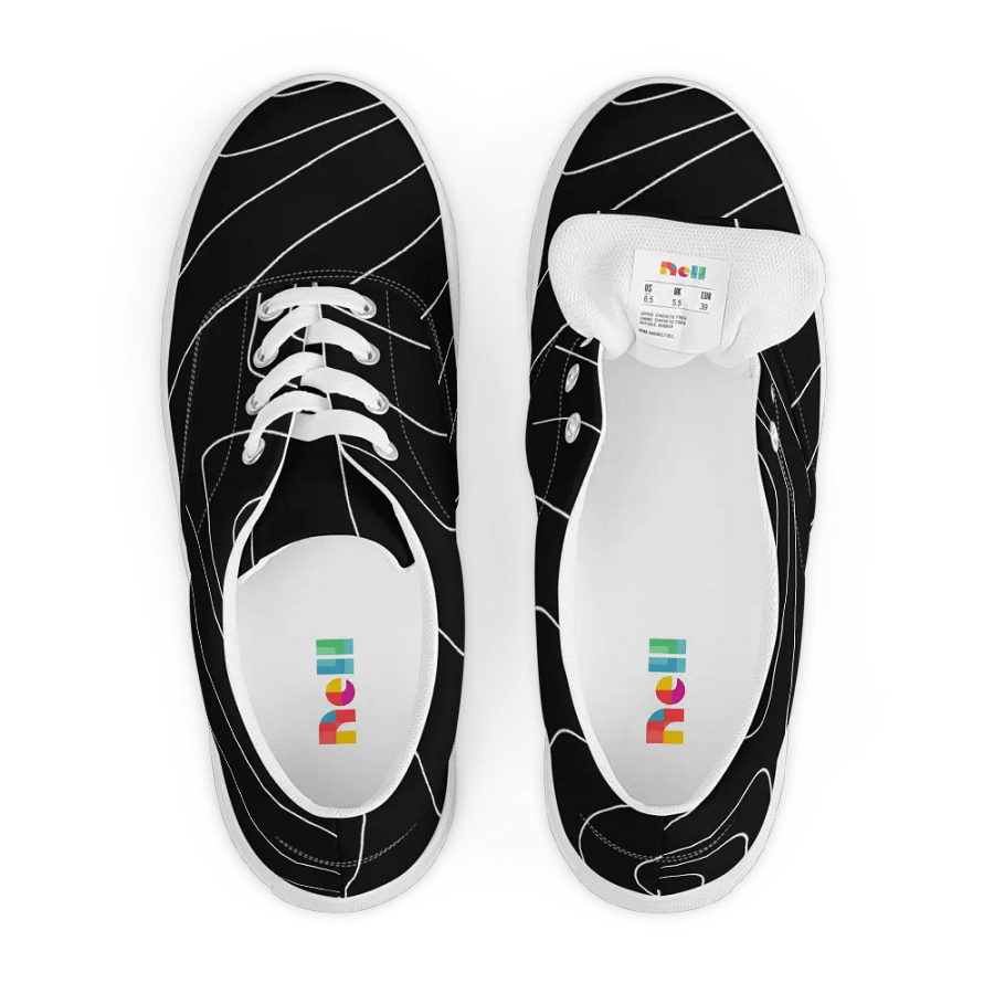 Topographic Lines Lace-Up Men's Canvas Shoes product image (6)
