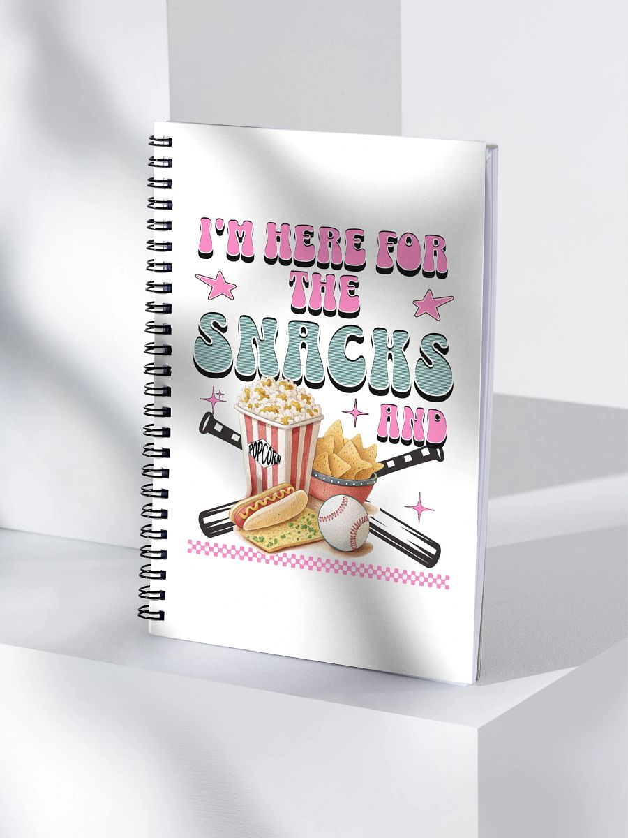 Im Here For The Snacks And Baseball Spiral Notebook product image (1)