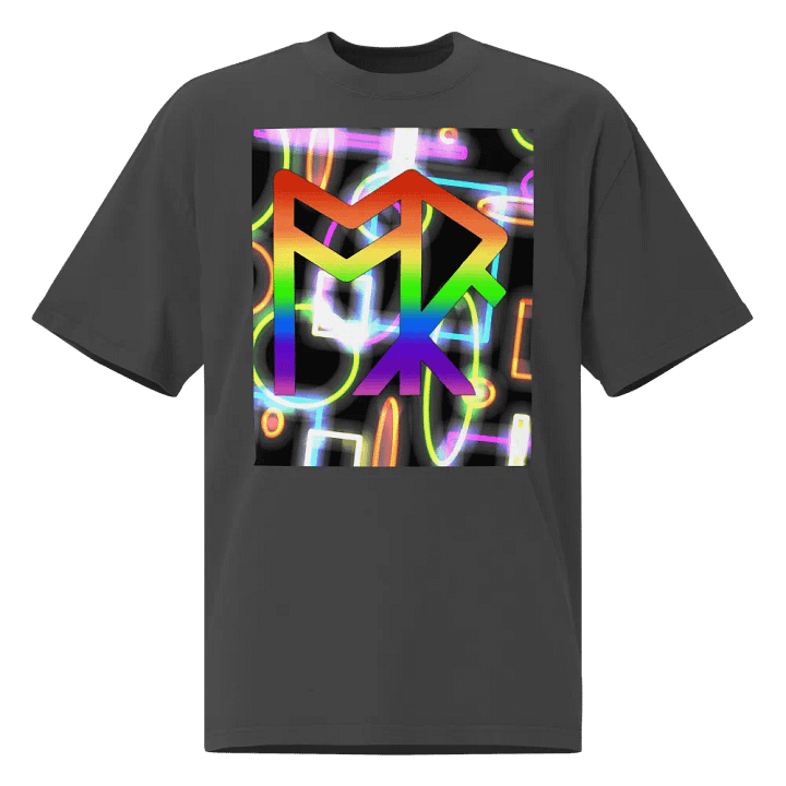 ToRk Rune Oversized Faded T-Shirt (LGBT Tones) product image (1)