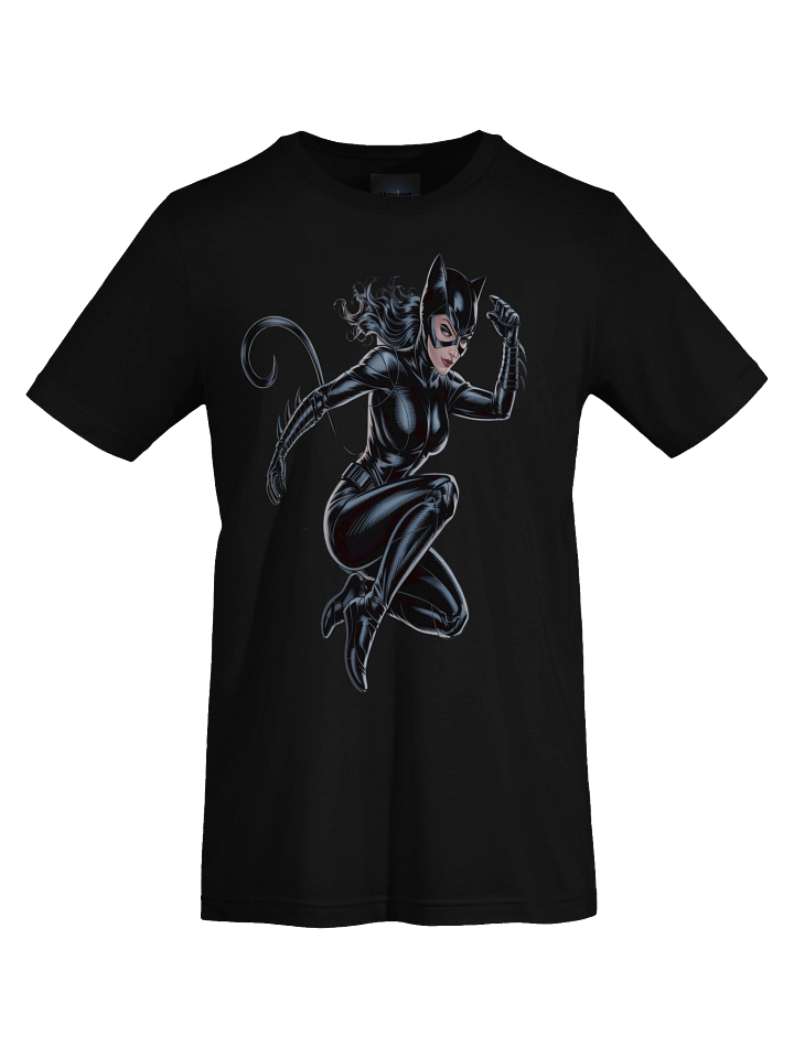 Feline Fury: Catwoman's Lethal Leap T-Shirt product image (1)