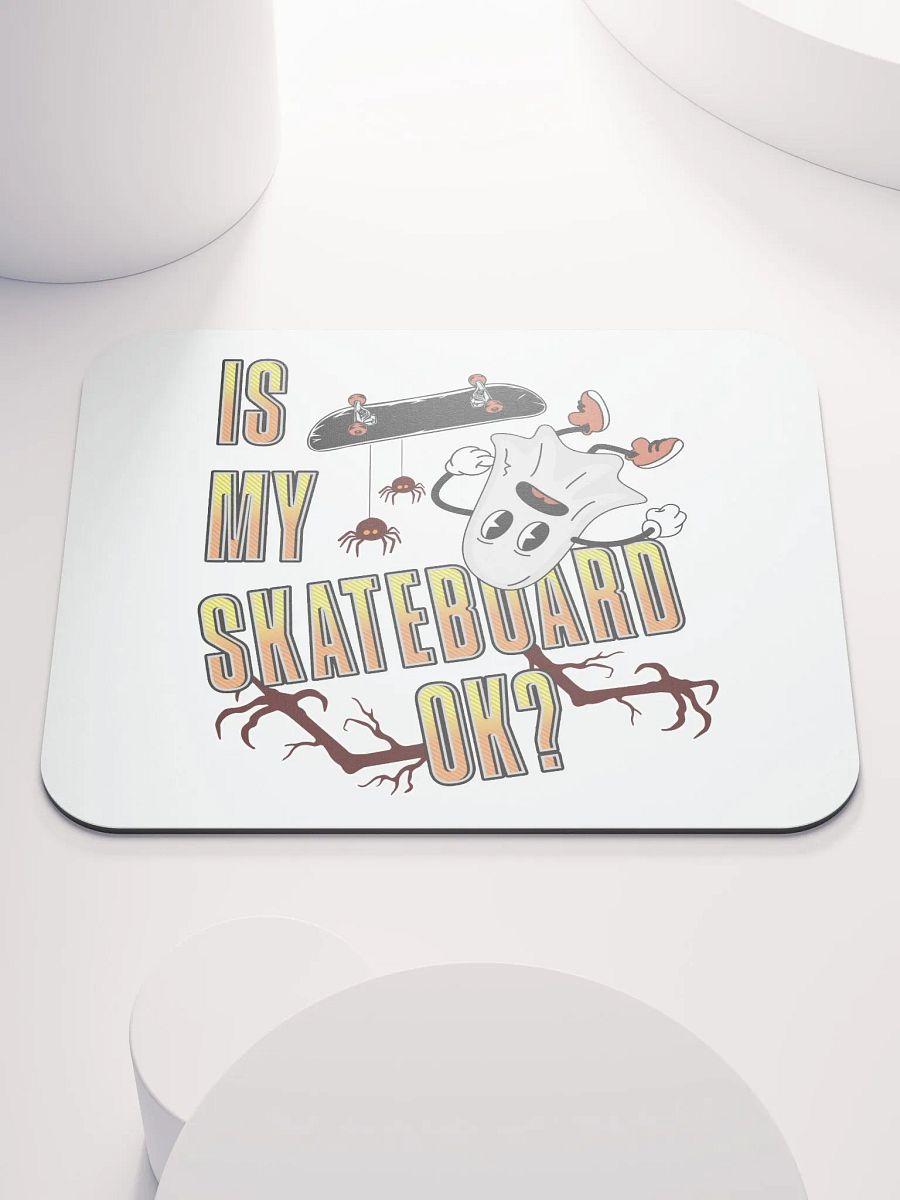 Is My Skateboard Ok? Ghost Spooky Skater Mouse Pad product image (1)