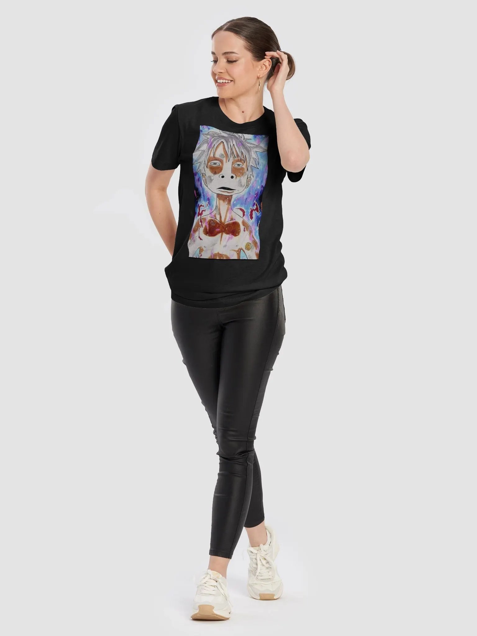 Dreamy Anime White-Haired Character T-Shirt product image (10)