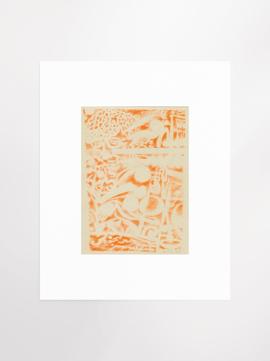 Woman Reading (orange) 11.8.90 Print product image (2)