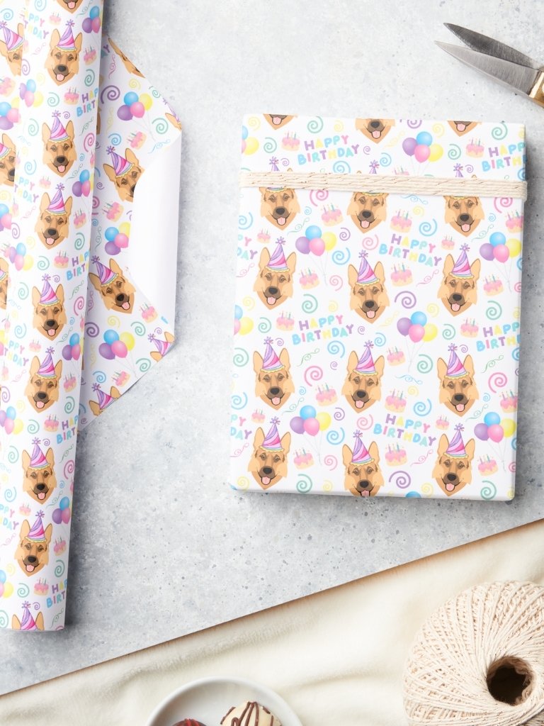 German Shepherd Birthday Wrapping Paper product image (3)