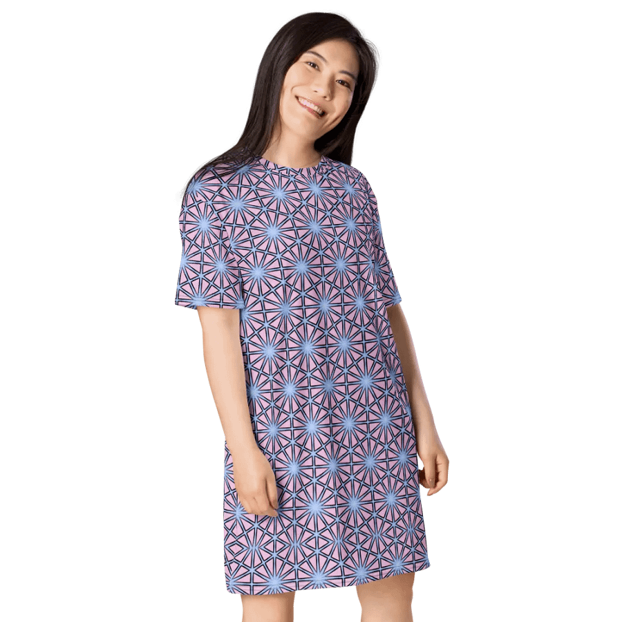 Abstract Cool Geometric T Shirt Dress product image (8)