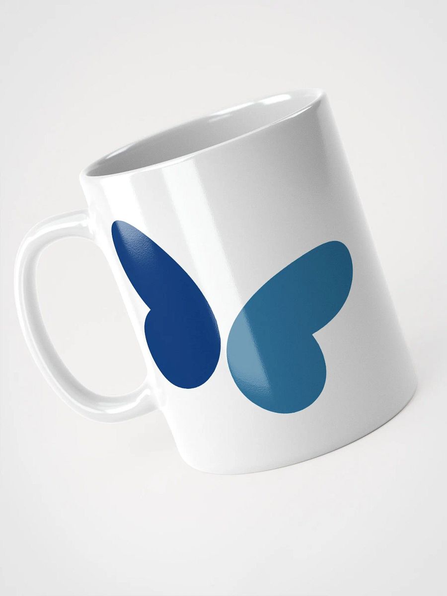 Blue Butterfly Wings White Glossy Mug product image (4)