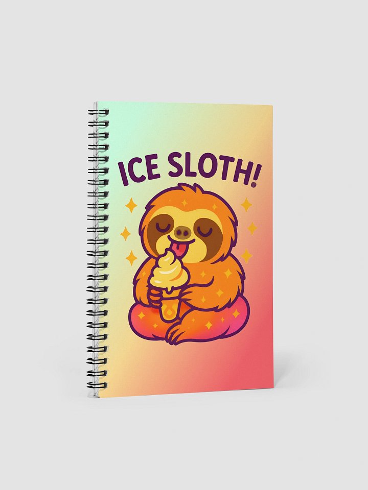 Taco ’Bout Chill – Funny Rainbow Sloth Notebook | Sloths Having Snacks Collection product image (1)