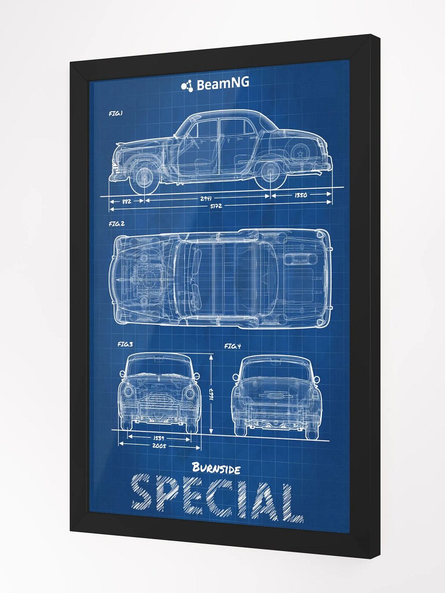 Framed Poster: Burnside Special Blueprint product image (3)