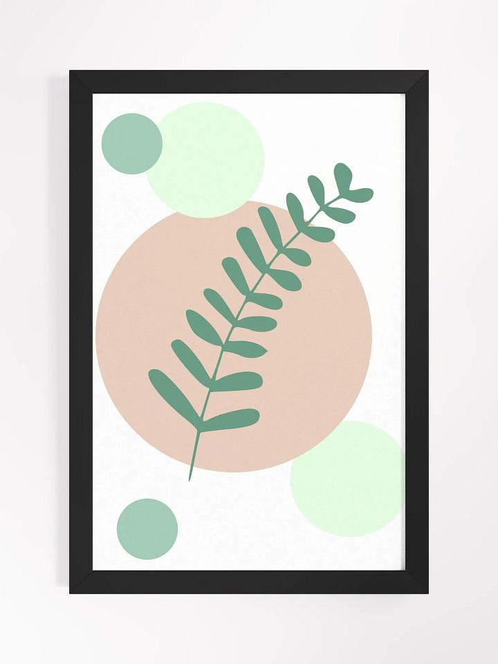 Green Leafy Abstract Circle Poster product image (3)