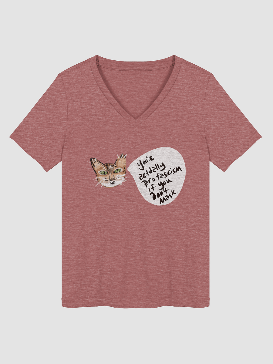 Kitty Mask Thoughts V-Neck tee product image (5)