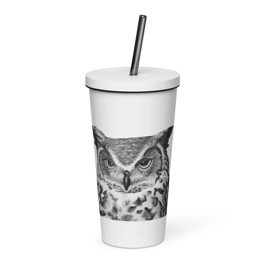 Owl Drawing Straw Cup product image (1)