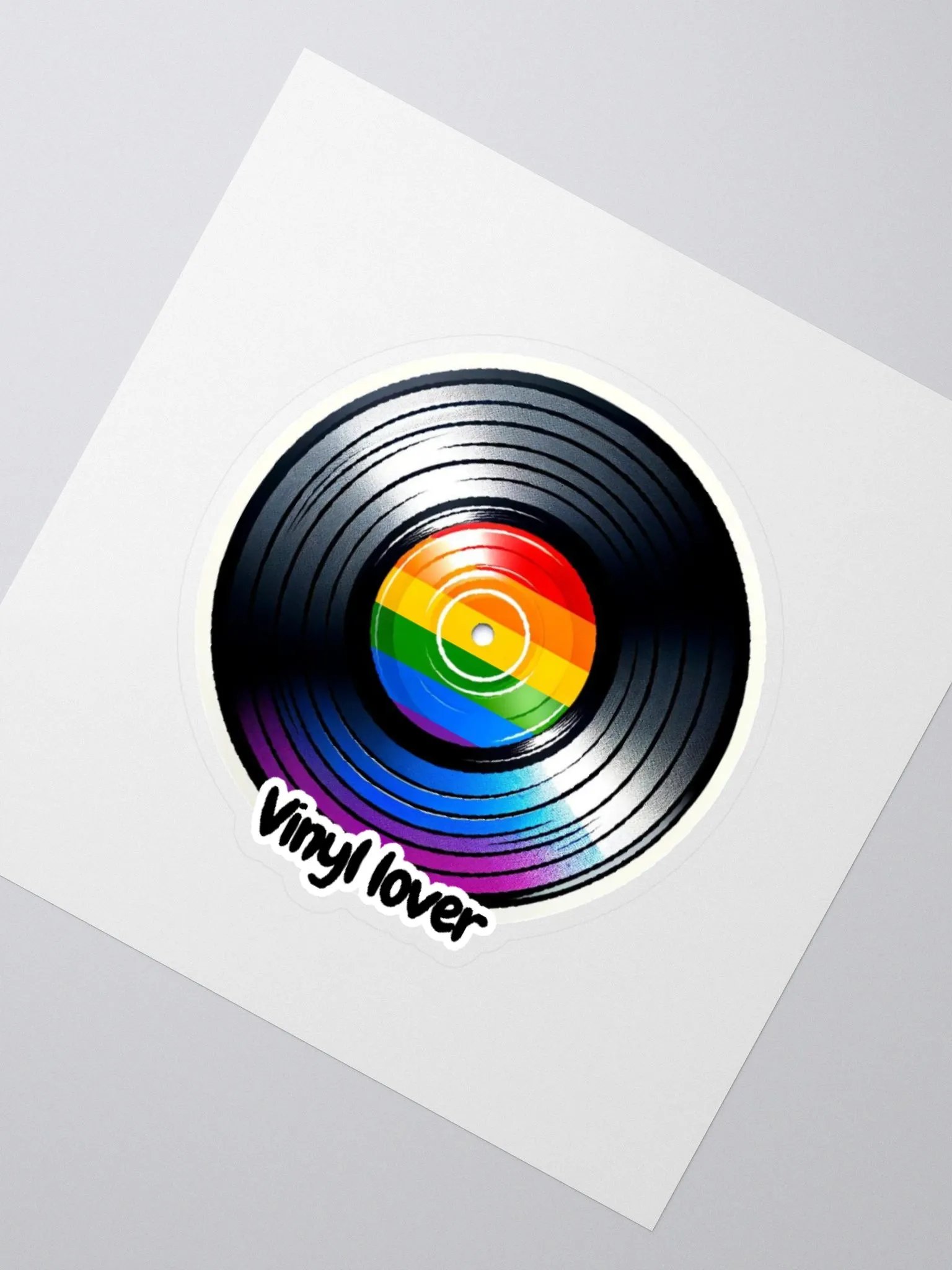 Vinyl Record Sticker-Rainbow Style-Music Lover Sticker product image (4)