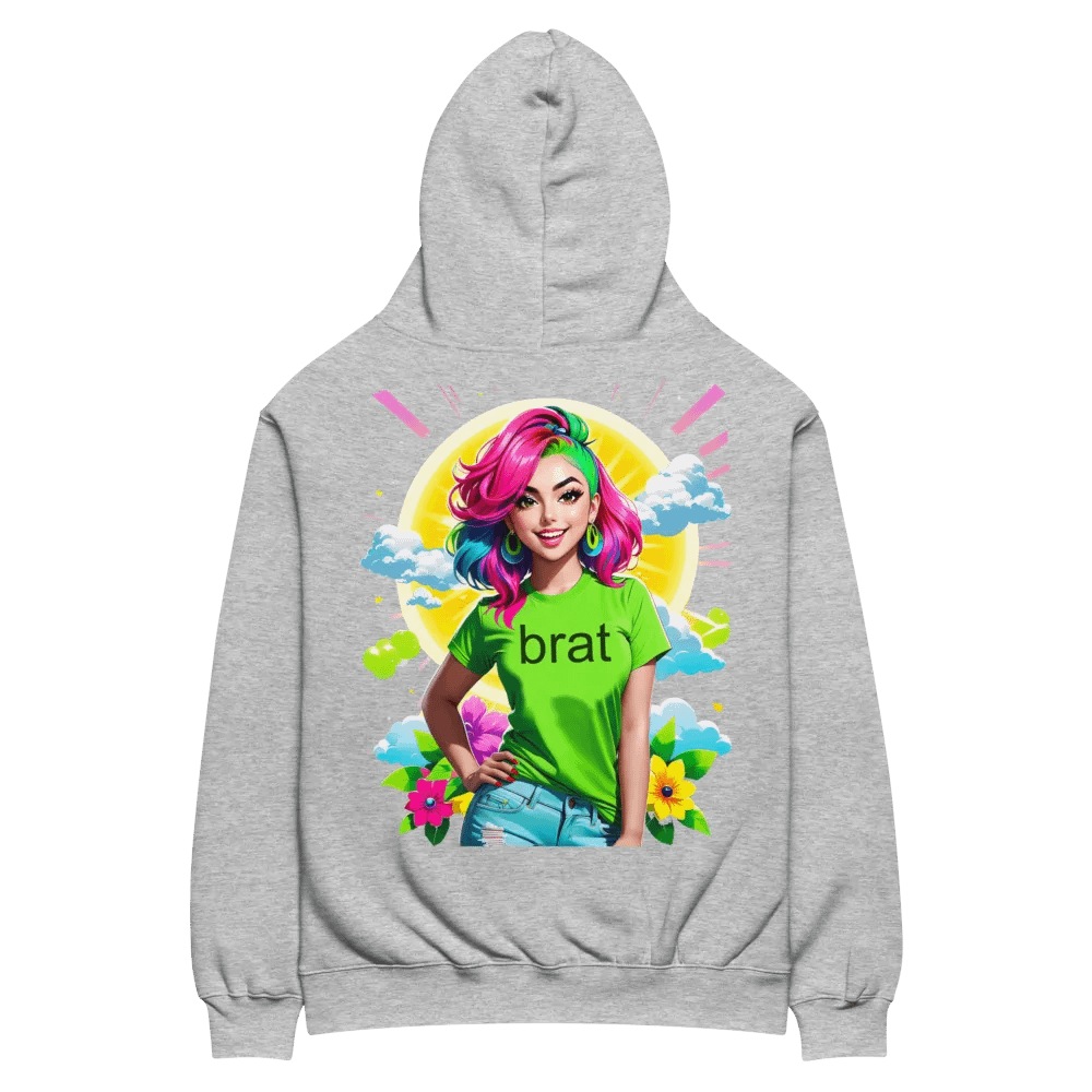 Brat - Premium Hoodie (Athletic Heather) Brat Life - v5 (Back Printed Design) product image (3)