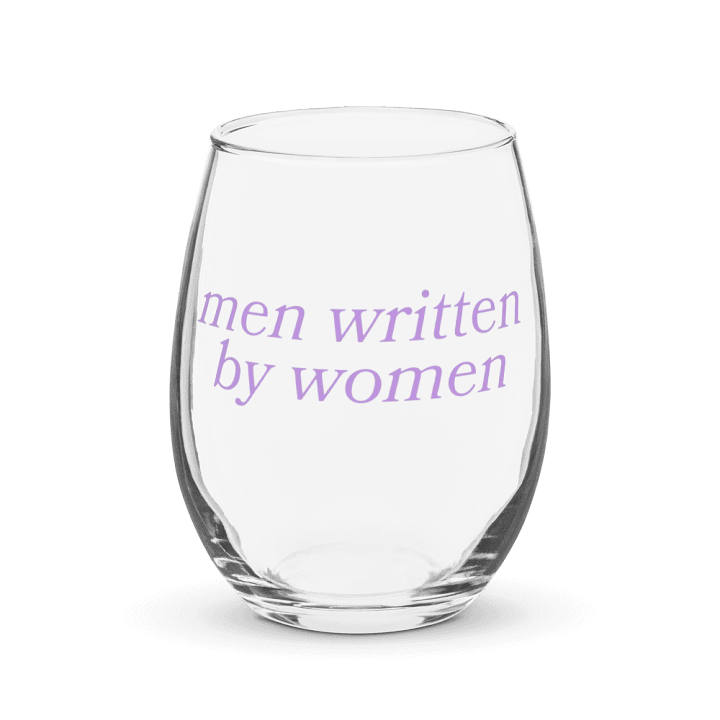 Men Written By Women Stemless Wine Glass product image (1)