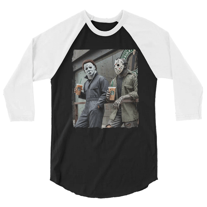Horror Icons Coffee Hangout Tee product image (10)