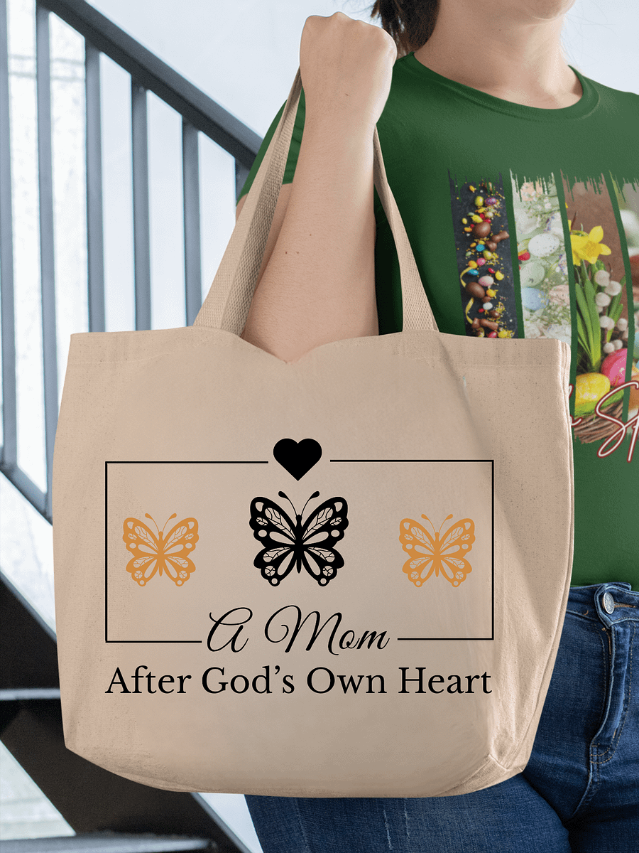 God`s Heart Mom, Eco Tote Bag. product image (1)