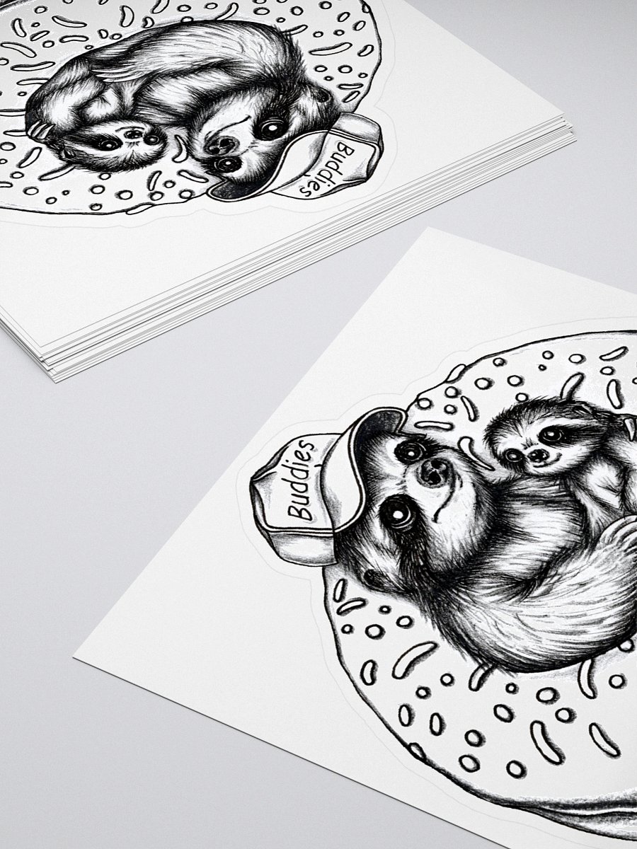 Donut Buddies Sloths Vinyl Sticker product image (4)