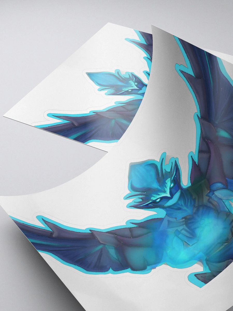 Blue-Flame Dragon Sticker product image (4)