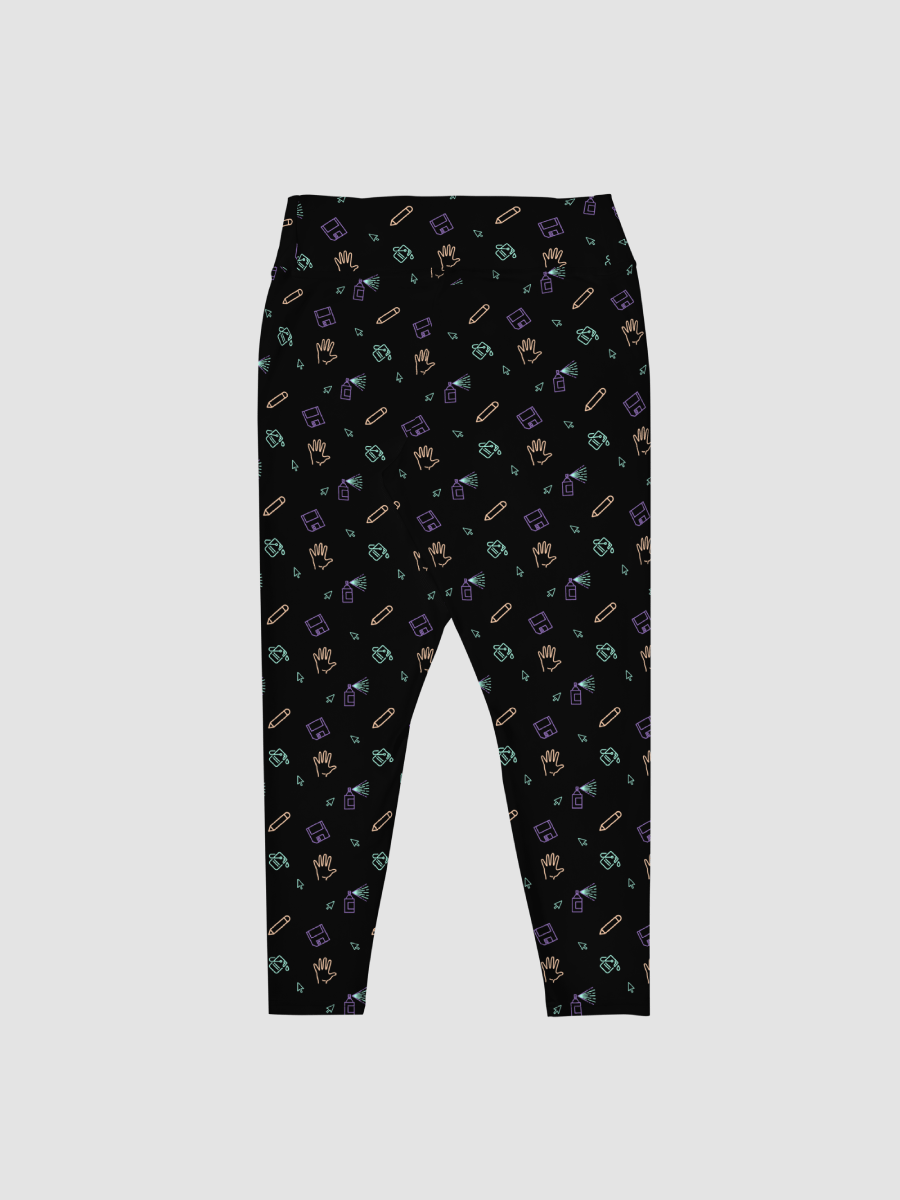 Computer Lab pattern plus size leggings product image (4)