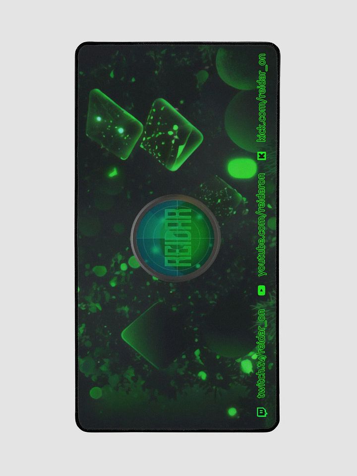 Black and Green Desk Mat with Logo 15.5