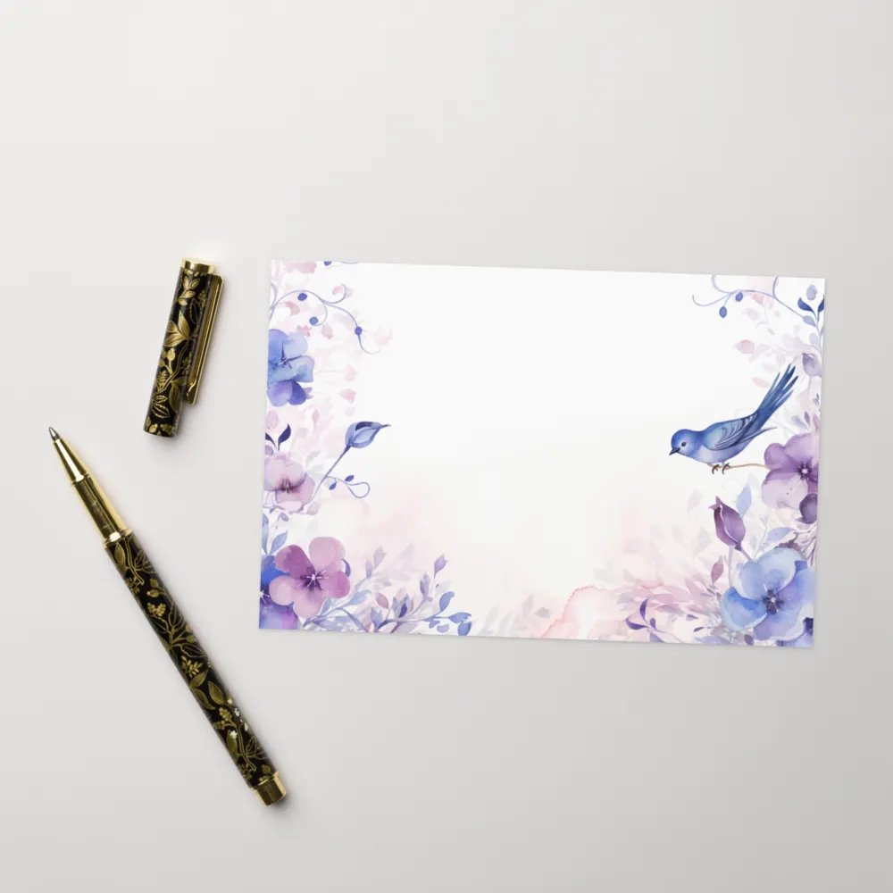 All-Occasion Greeting Card: Watercolor Bird and Blossoms product image (8)