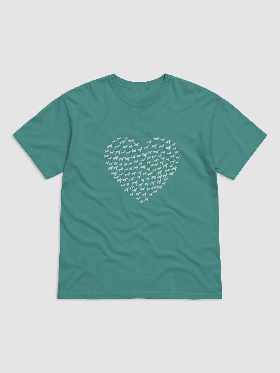 "heart made up of dogs" comfort colors tshirt product image (1)