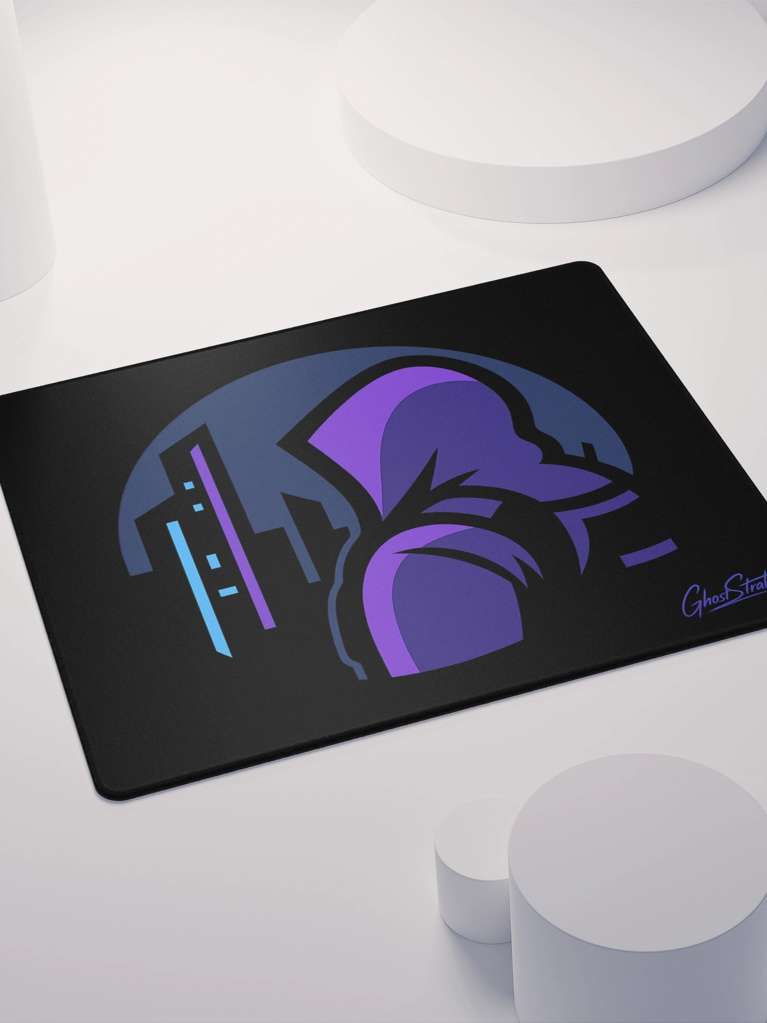 GhostStrats CyberPunk Theme Logo Mouse Pad product image (4)