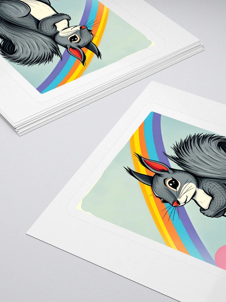 Rainbow Squirrel Kiss Cut Stickers product image (12)