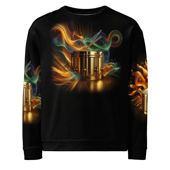 Golden Drum Musical Instrument - All-Over Unisex Sweatshirt #13 product image (1)