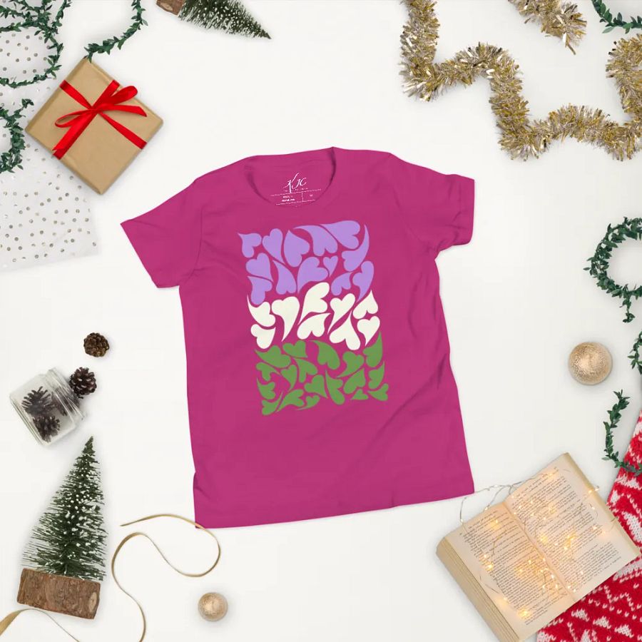 Nestled PRIDE Genderqueer T-shirt (Youth) product image (22)