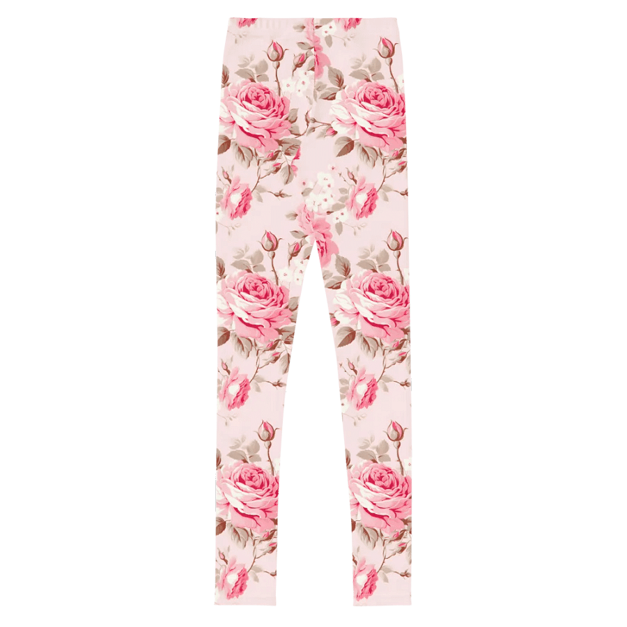 Girl's Large Pink Roses Leggings product image (4)