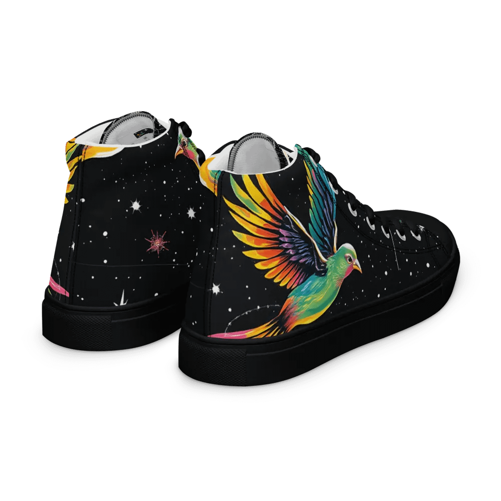 Celestial Flight women's High Top Canvas Shoes product image (7)