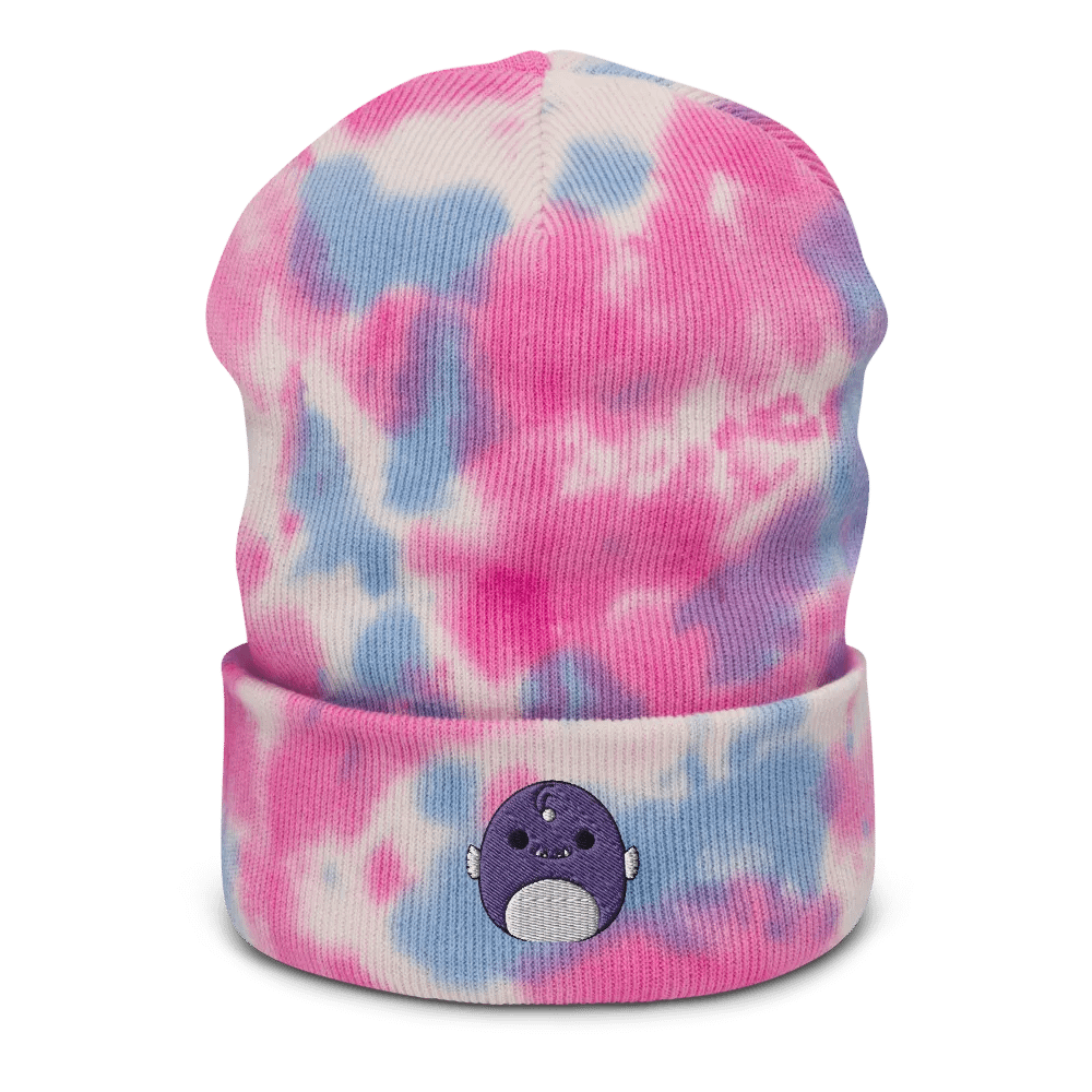 Squishy Angler Fish Embroidered Tie Dye Beanie product image (5)