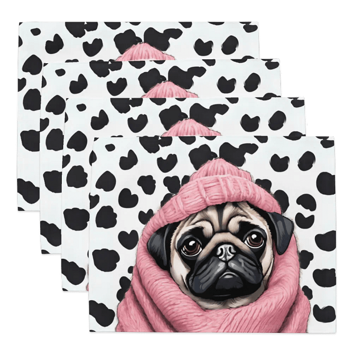 Dotted Pug Placemat Set product image (2)