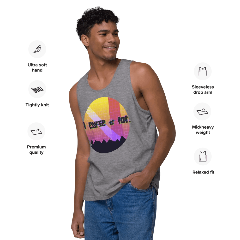 i curse a lot. Vaporwave Mens Tank Top product image (86)