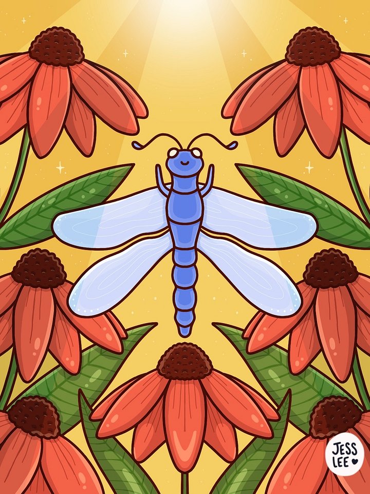 Dragonfly Coloring Page - Digital Download product image (1)