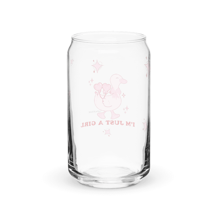 IM JUST A GIRL GLASS W/STRAW product image (2)