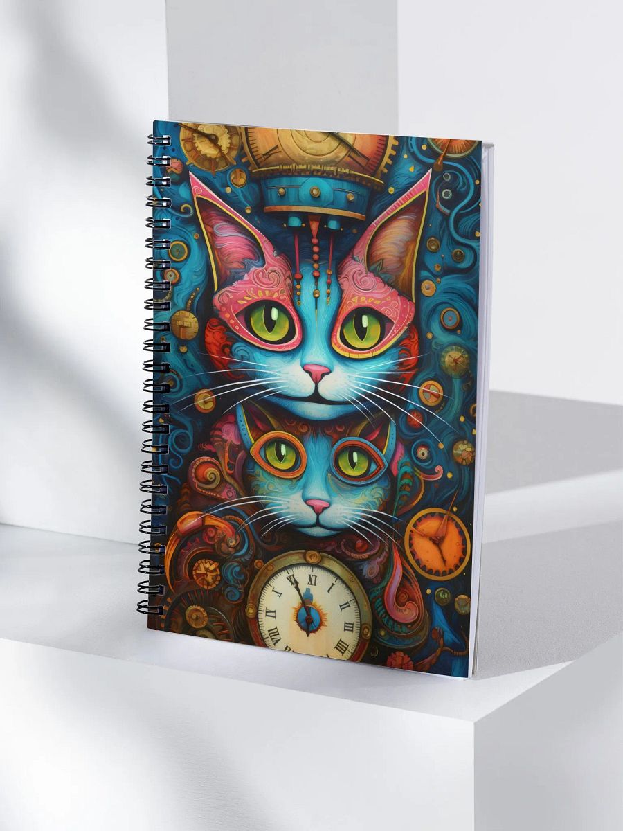 Whimsical Steampunk Cats Spiral Notebook product image (4)