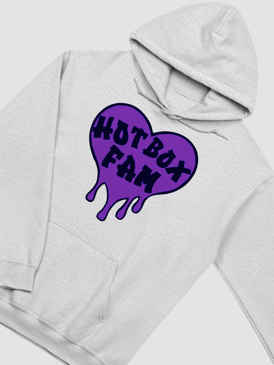 UNISEX HOT BOX FAM SOLID DARK PURPLE LOGO HOODIE product image (26)