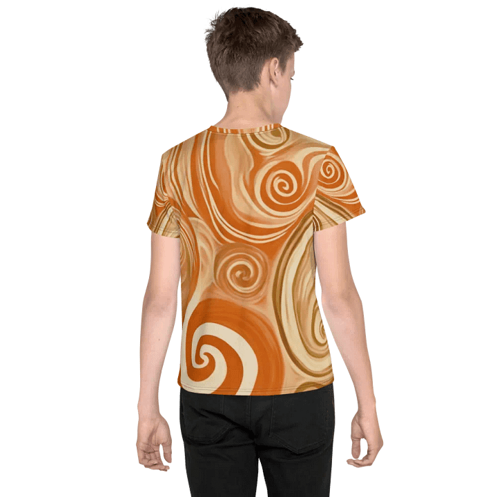 Funky Latte Liquid Tie-Dye Youth Crew Neck Tee product image (2)