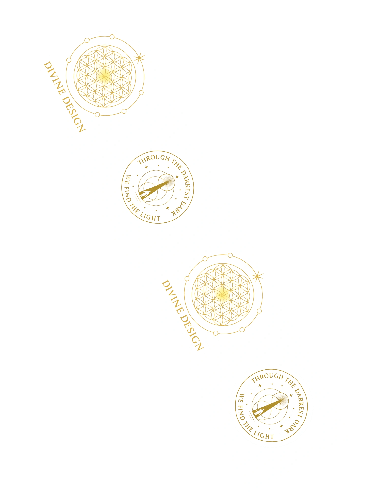 Golden Devine Geometric Sticker Set product image (2)