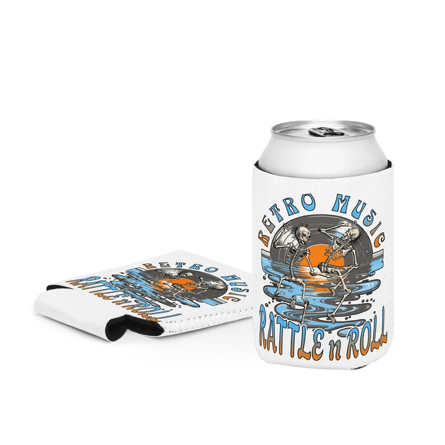 Retro Music Rattle n Roll Can Cooler product image (4)